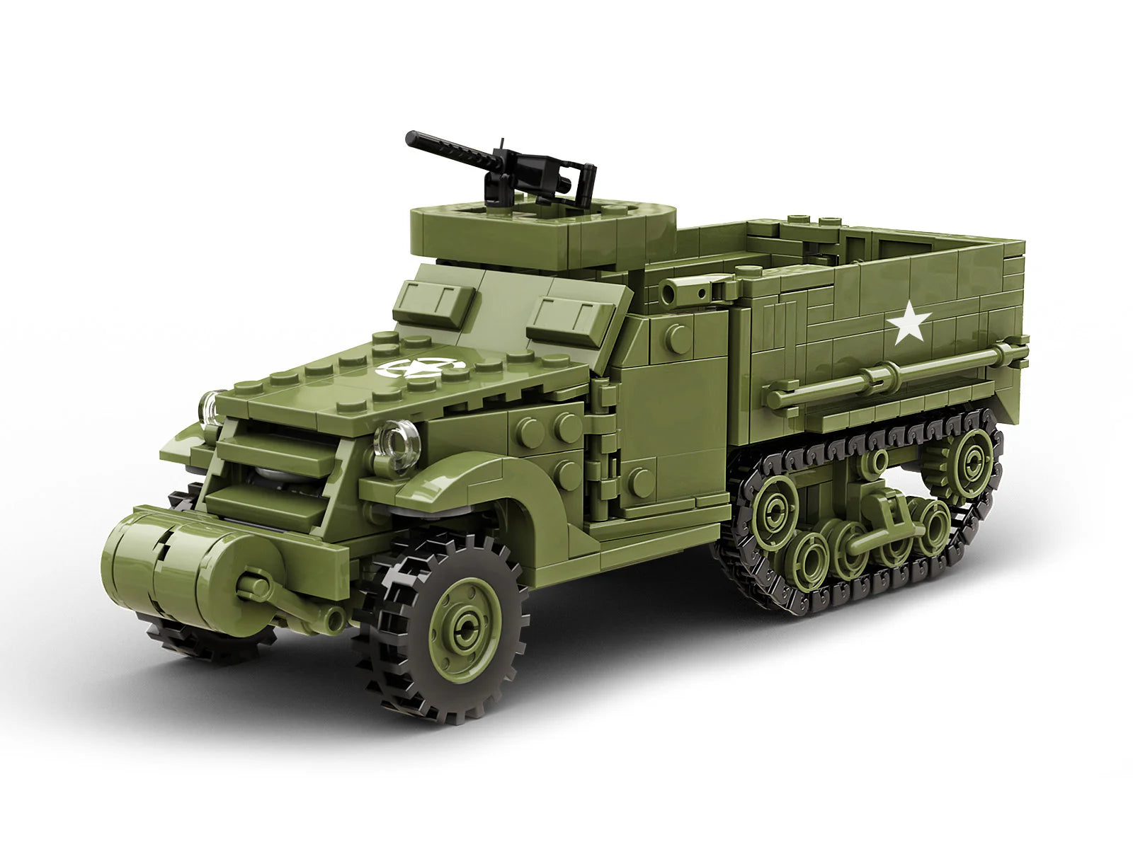 Build Army M3A1 American Half Track 468 pieces