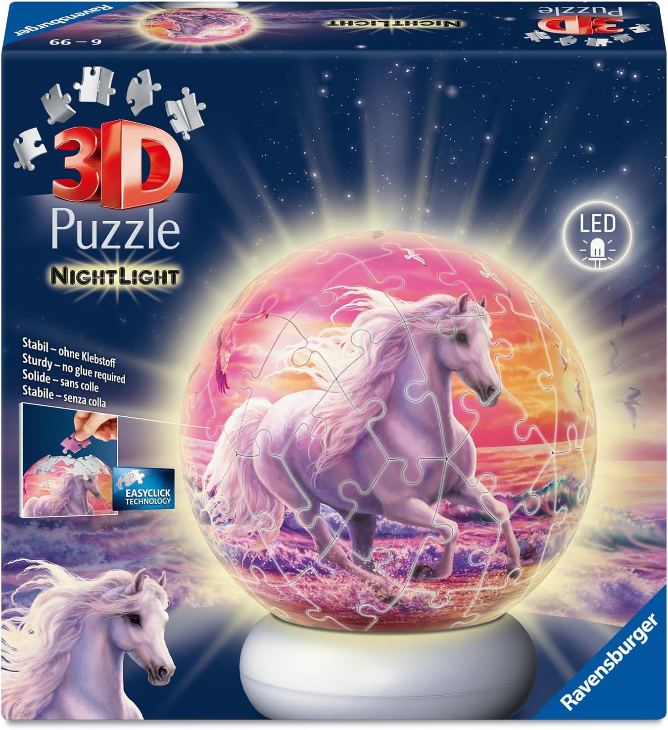 Horses on the Beach 72 Piece 3D Night Light