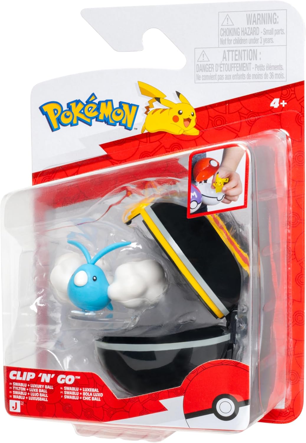 Pokemon Clip N Go Swablu & Luxury Ball