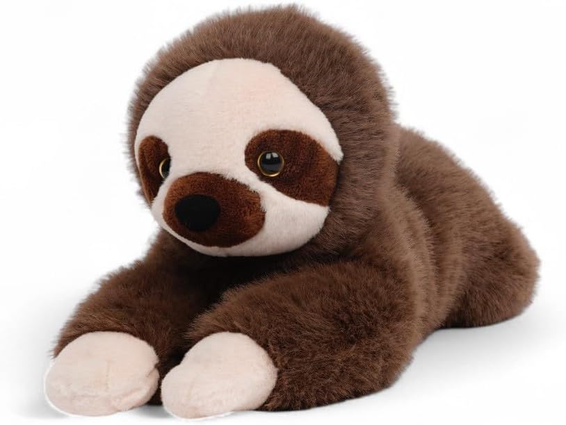 Ollie Sloth Brown & Cream Plush Toy