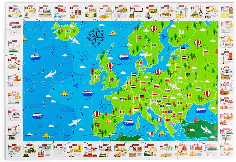 Big Jigs EU Landmarks 48 Piece Floor Puzzle