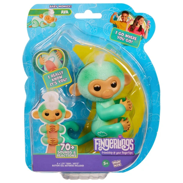 Fingerlings Monkey Teal Eva