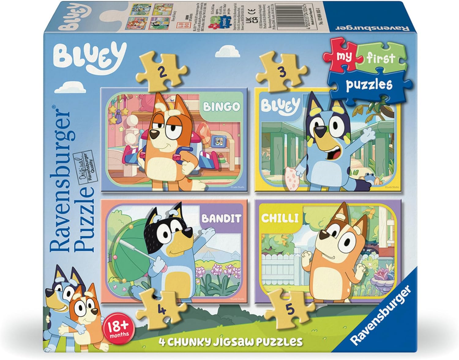 Bluey 4 in a Box My First 2/3/4/5 Piece Jigsaws