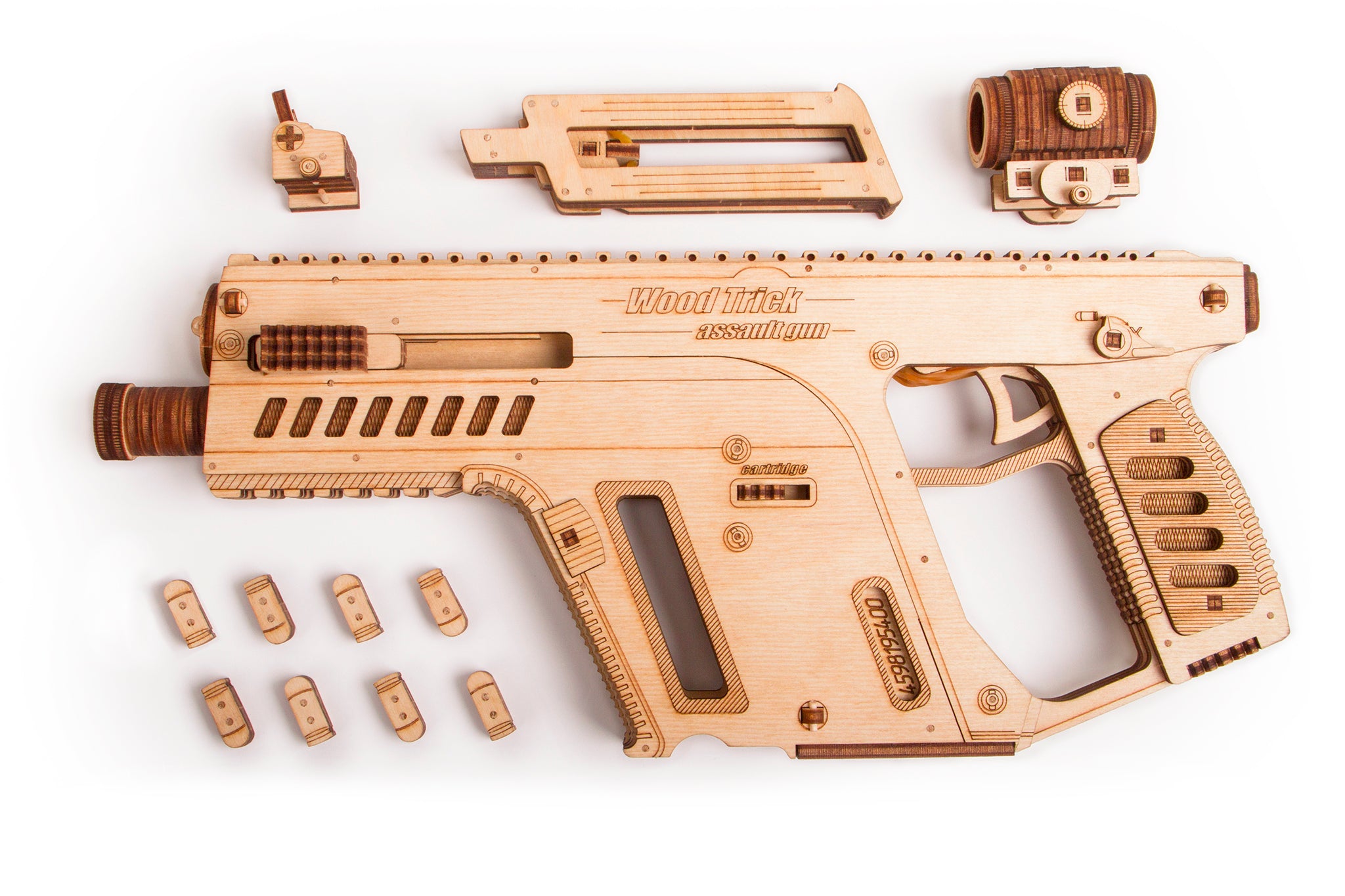 Wood Trick Assault Gun 3D Set
