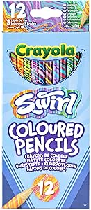 Crayola 12 Swirled Coulored Pencils