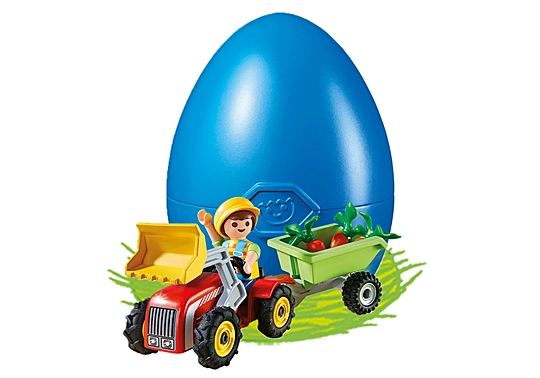 Playmobil Boy With Childrens Tractor