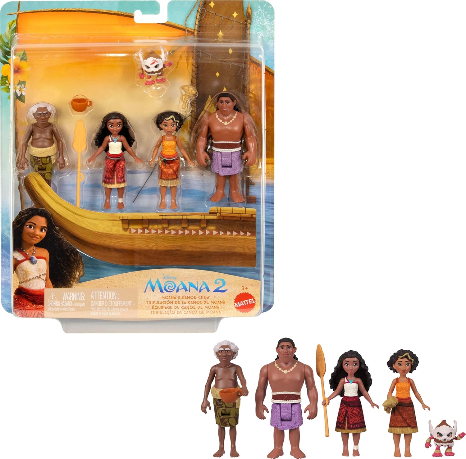 Disney Moana 2 Moanas Canoe Crew Playset