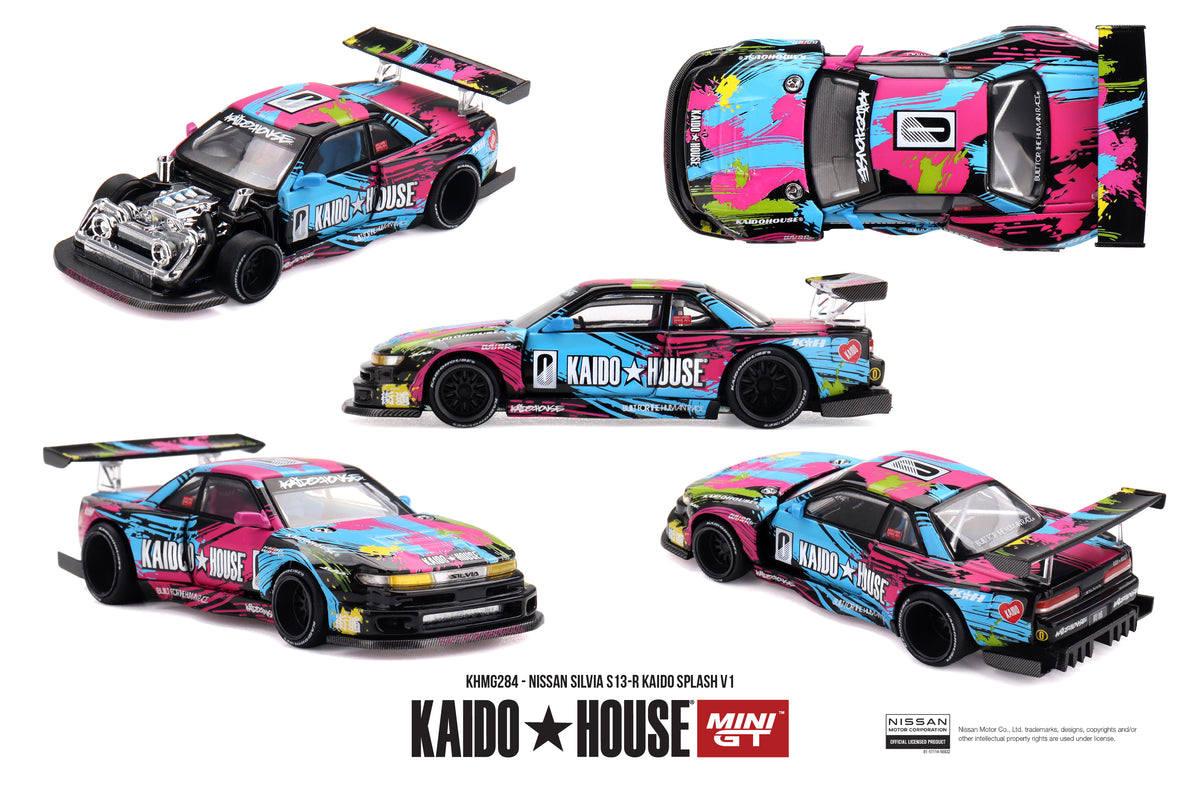 Mini GT Nissan Silvia S13-R Kaido Splash 1:64 Scale Die Cast Model