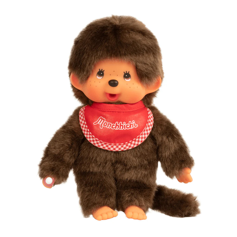 Monchhichi Classic Boy with Red Bib Plush Doll