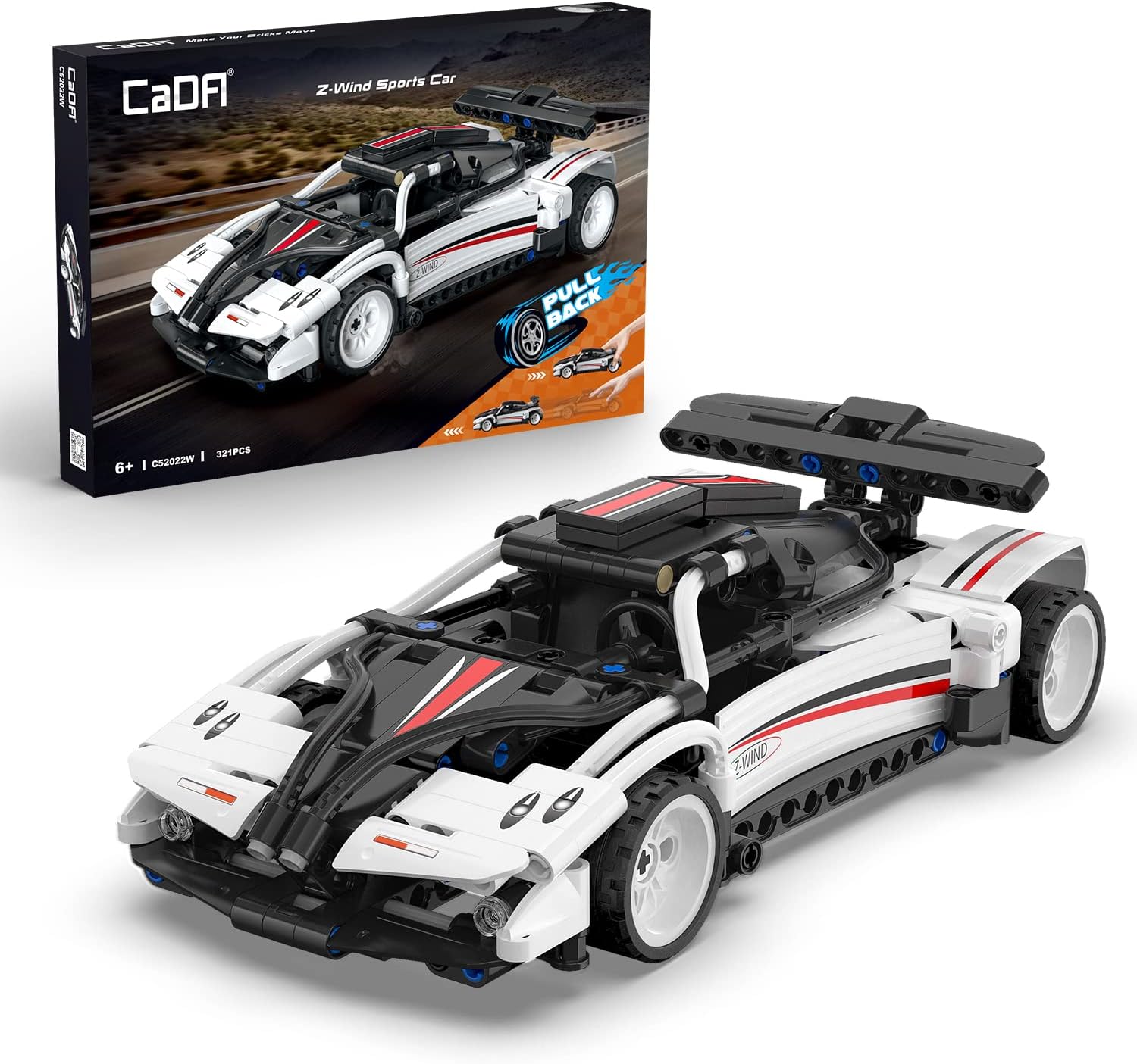 Cada Z-Wind Pullback Car Construction Set