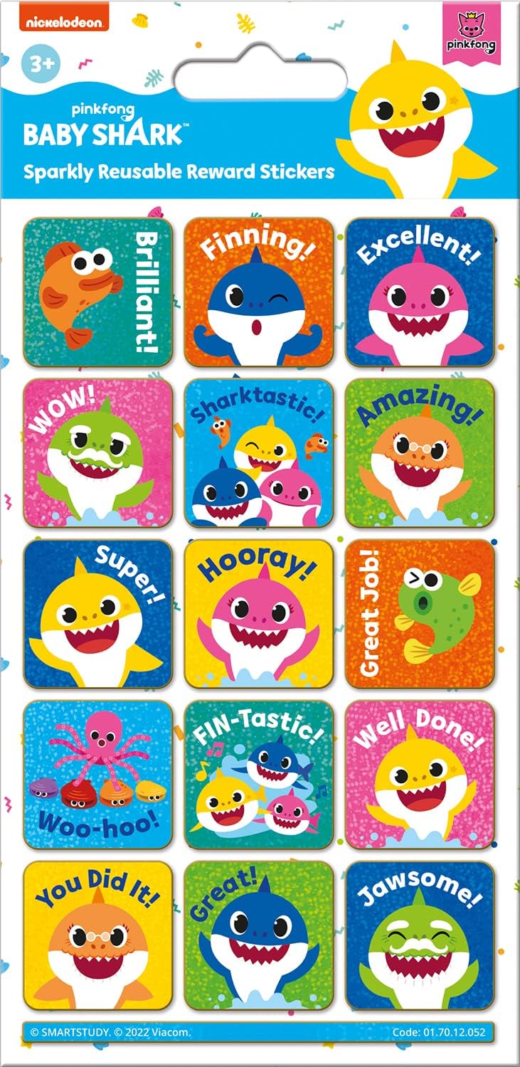 Baby Shark Sparkly Reward Stickers