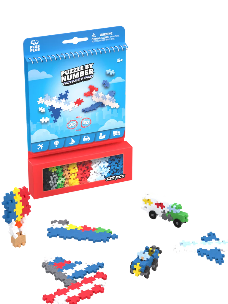 Plus-Plus Activity Pad – Transportation 125 pcs