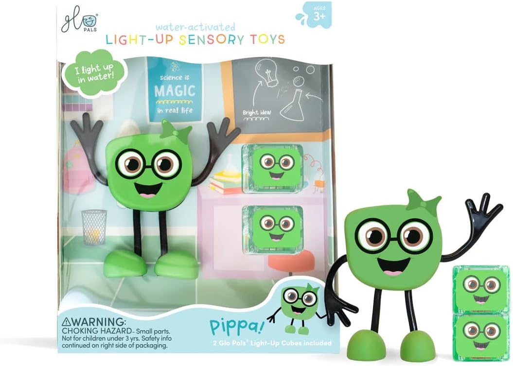 Glo Pals Light Up Sensory Toy Character Pack Green