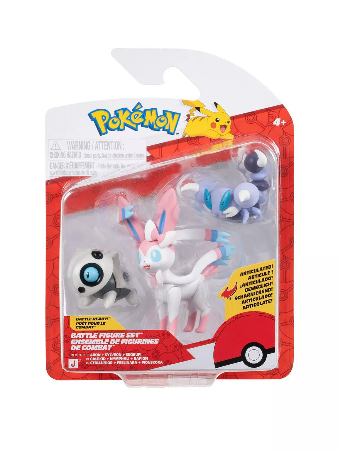 Pokemon Battle Figures Aron, Sylveon & Skorupi