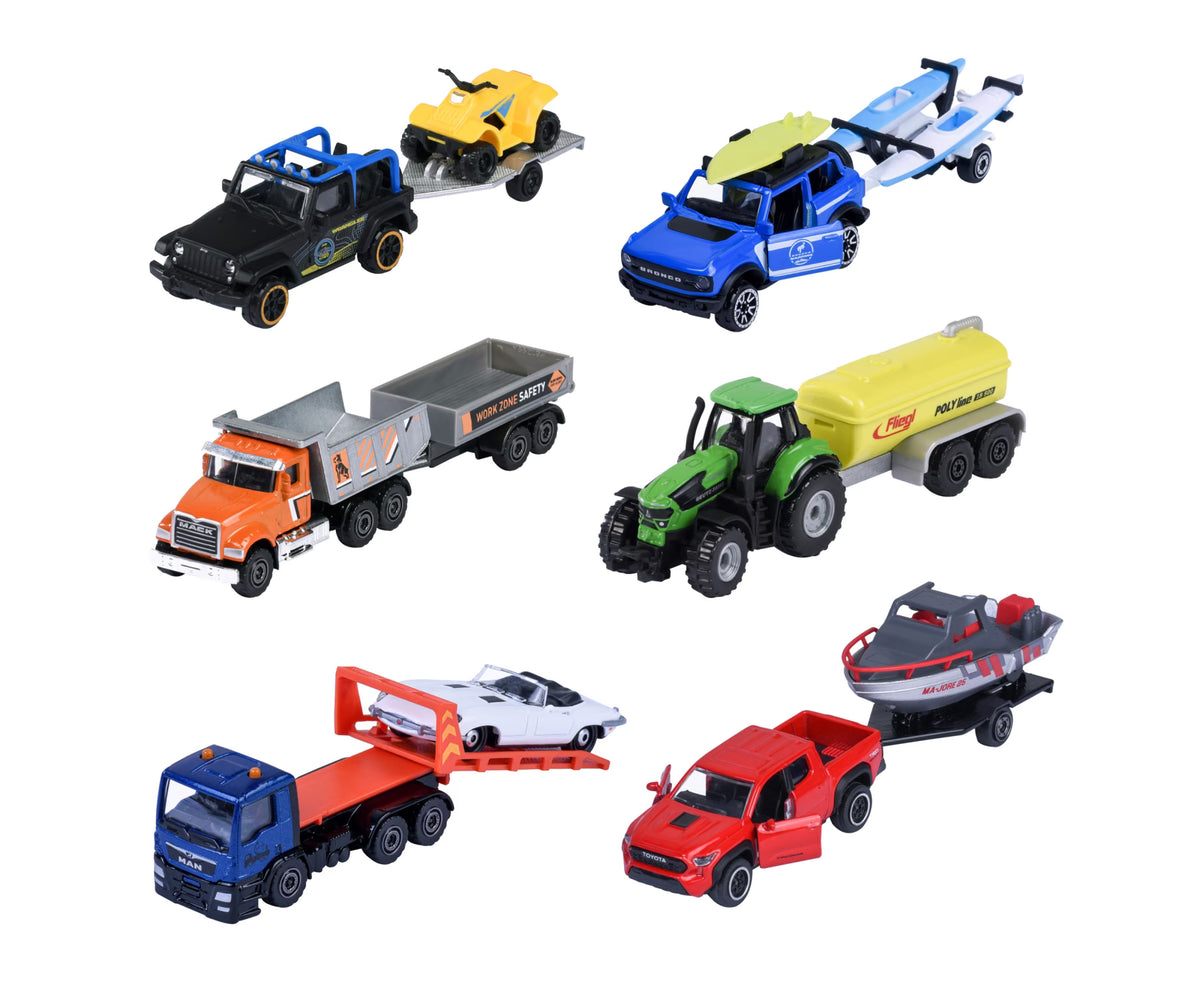 Majorette Vehicle with Trailer Assorted