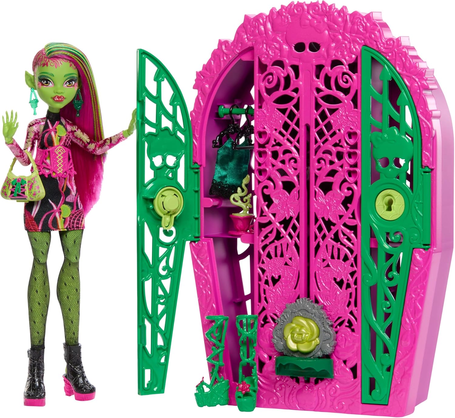 Monster High Skulltimate Secrets Garden Mysteries Playset, Venus Mcflytrap