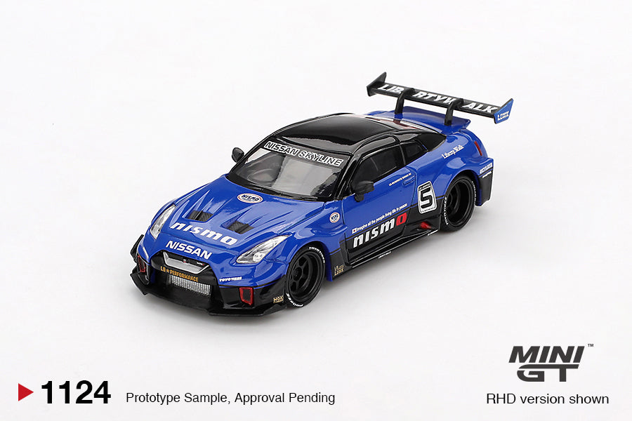 Mini GT LB Silhouette Works GT Nissan 35GT-RR Ver.2 Blue 1:64 Scale