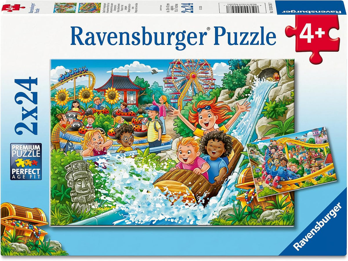 Amusement Park Fun 2x24 Piece Jigsaw Puzzles