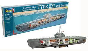 German Submarine Type XXI 1:144 Scale Kit