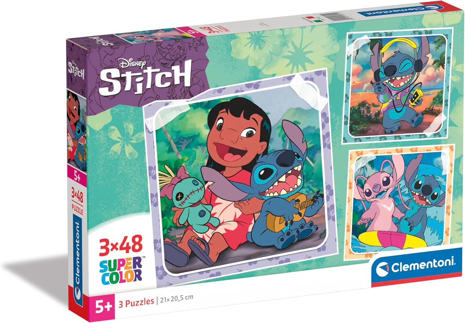 Clementoni Disney stitch 3x48 Piece Jigsaw