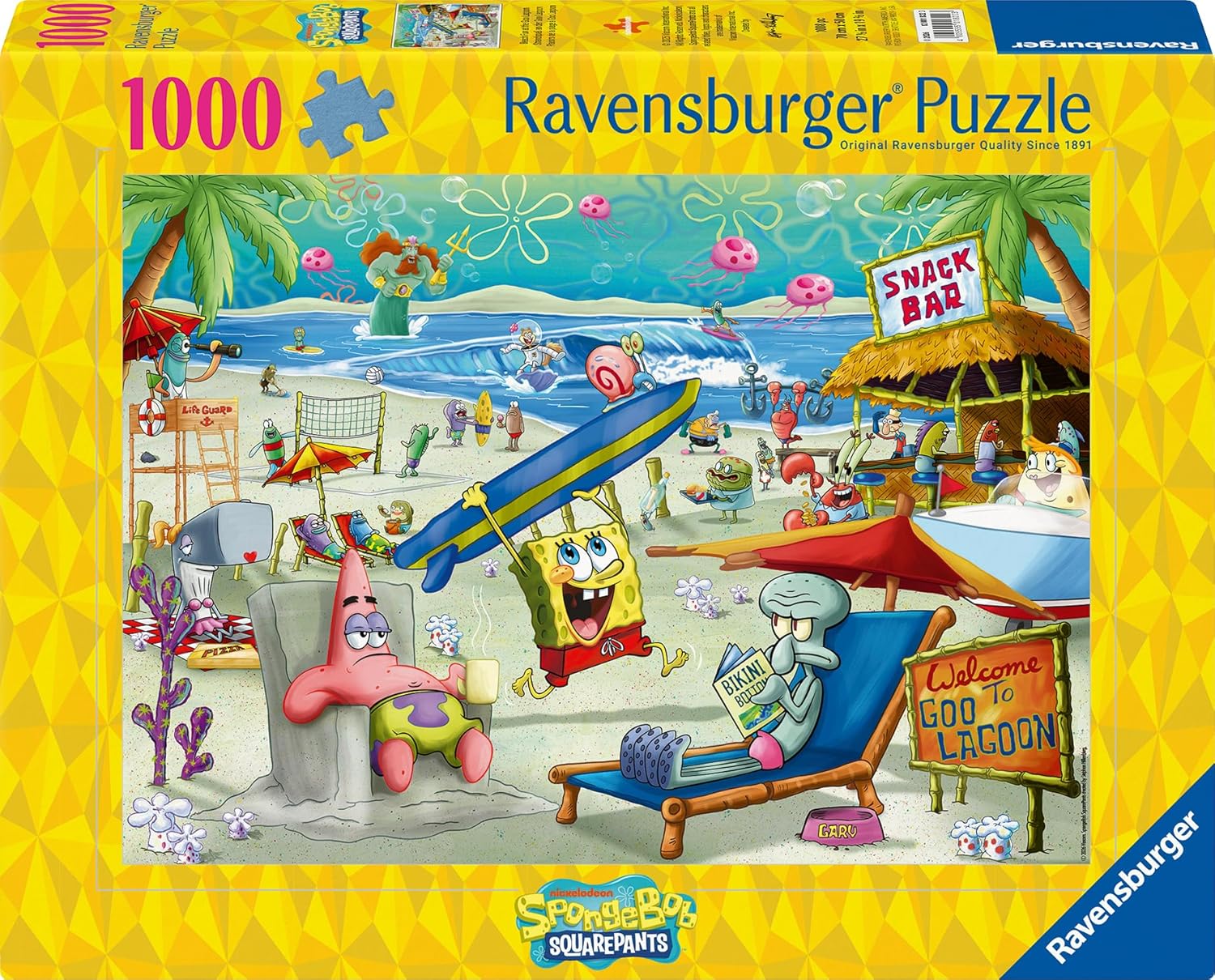 Spongebob Beach Fun 1000 Piece Jigsaw Puzzle