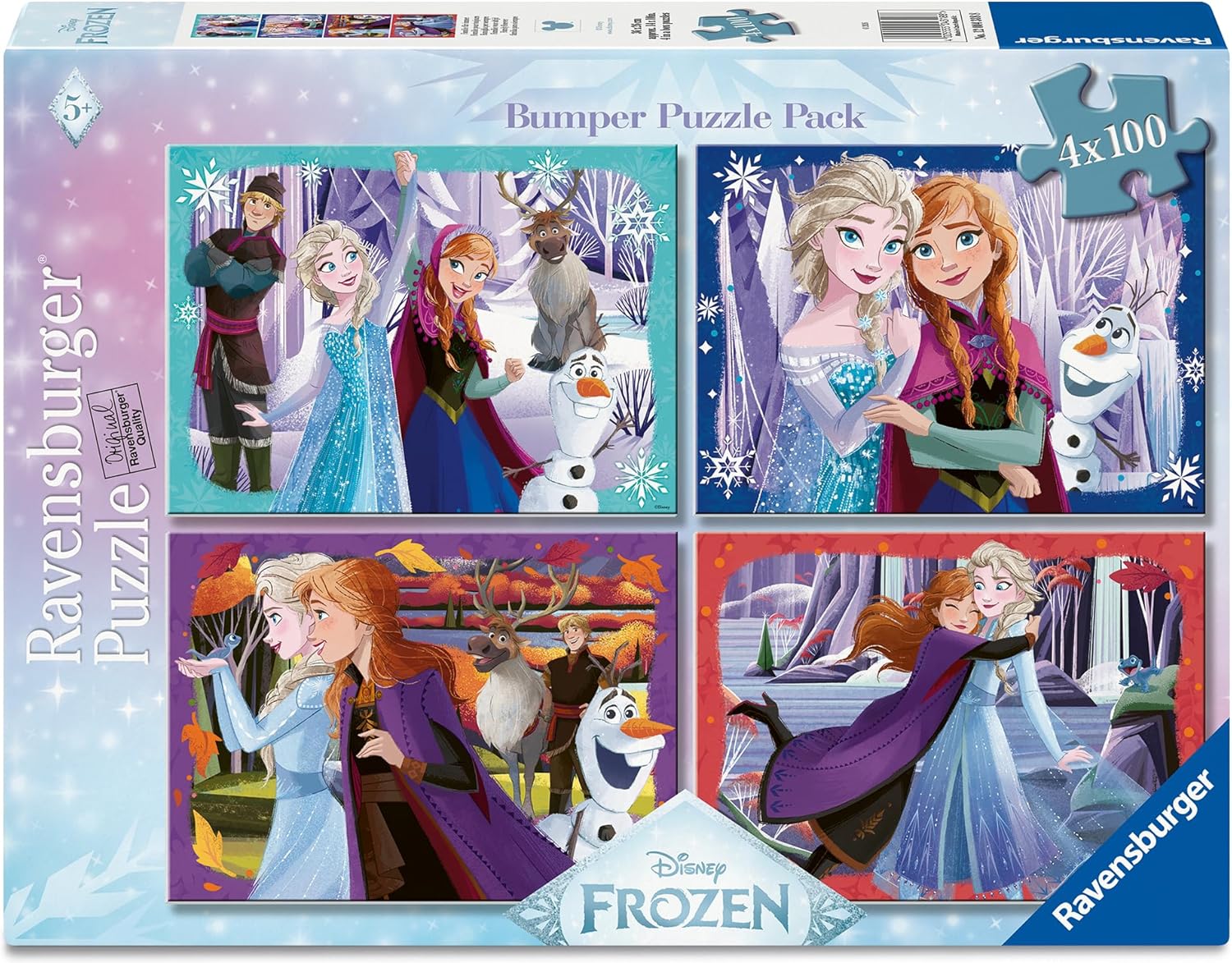 Disney Frozen 4x100 Piece Jigsaw Puzzle