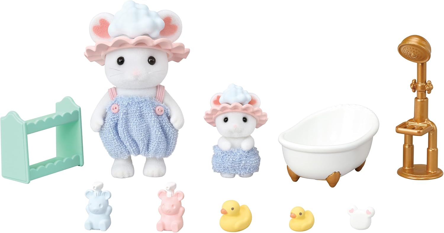 Sylvanian Families Bath Time Bubble Siblings