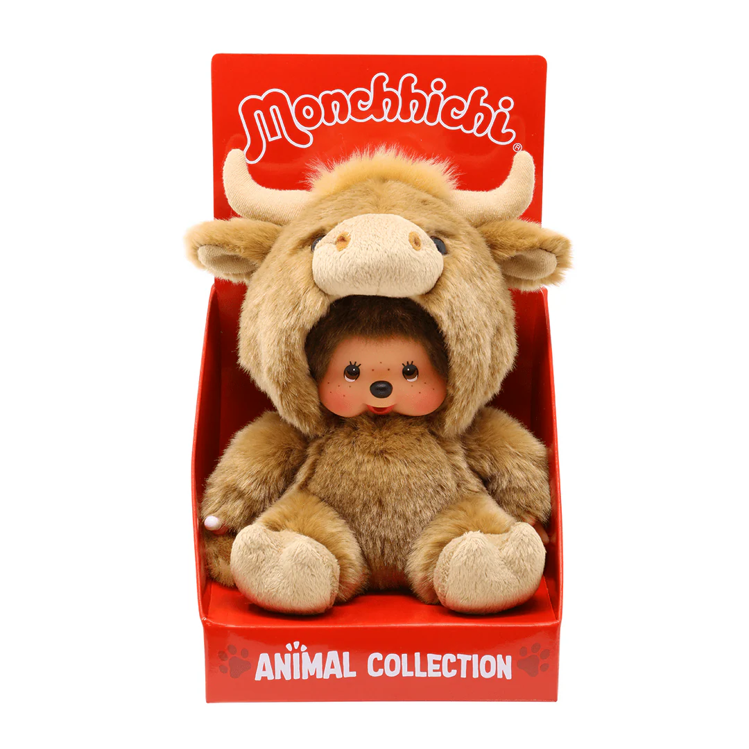 Monchhichi Animal Collection Highland Cow Plush Doll
