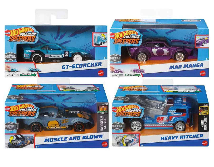 Hot Wheels Pull Back Speeders Assorted