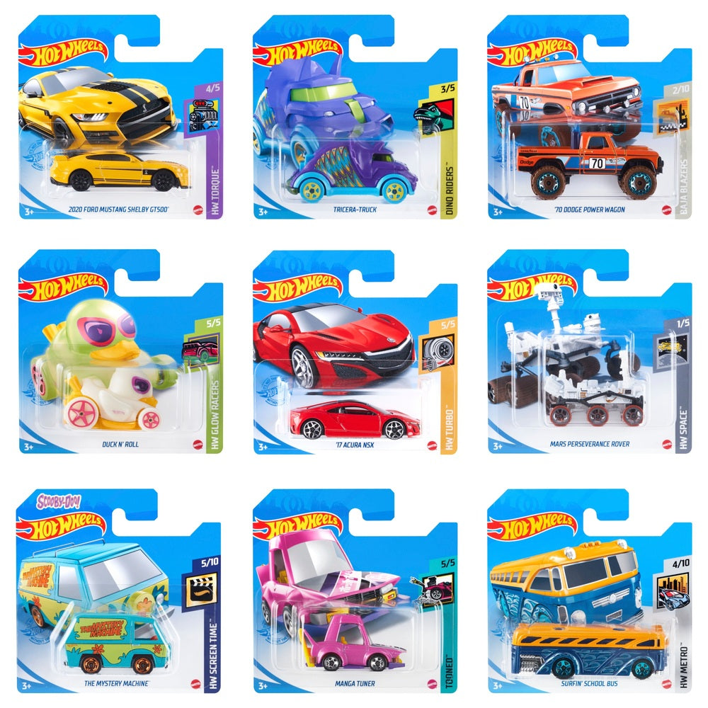 Hot Wheels Basic Car Short Card Assorted