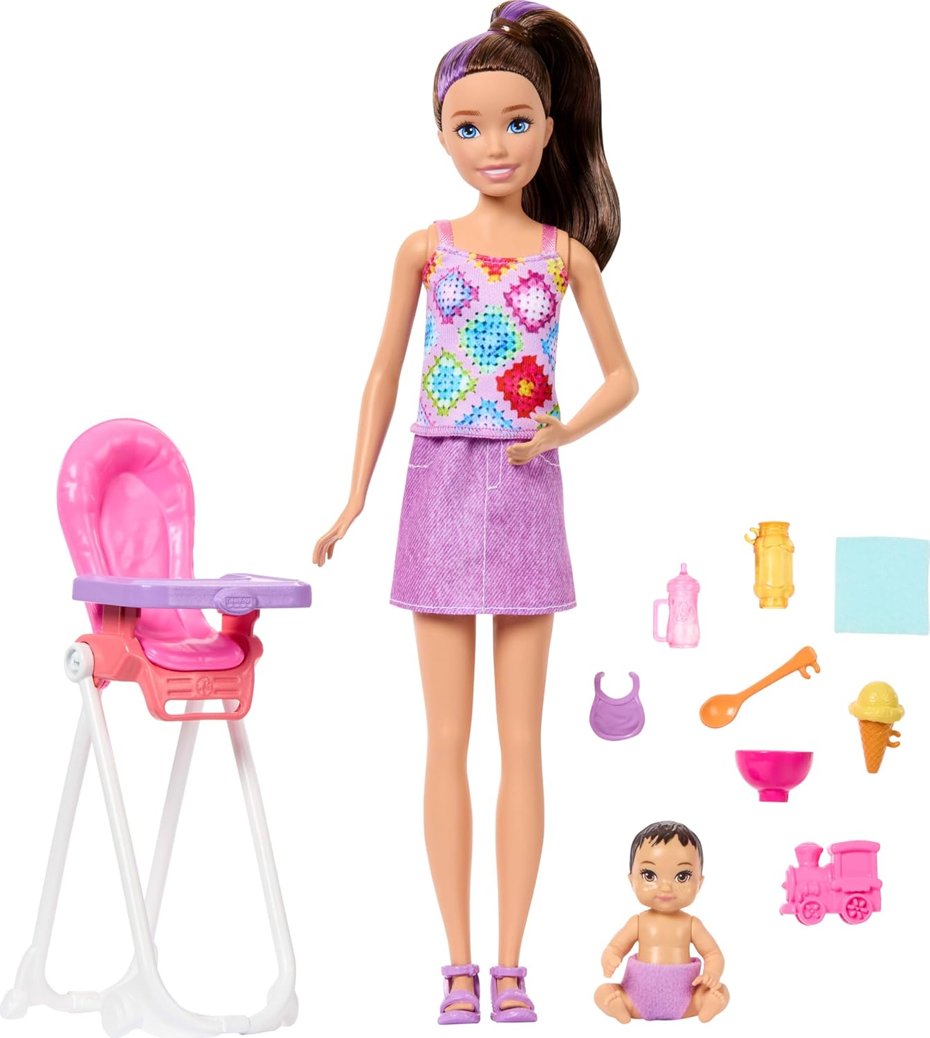 Barbie Skipper Babysitter Playset with Highchair