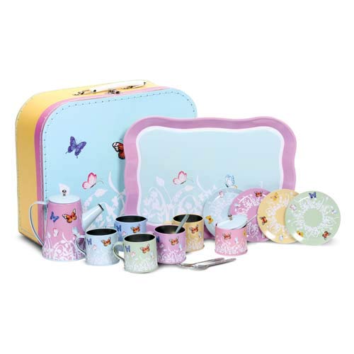 Butterfly Tin Tea Set