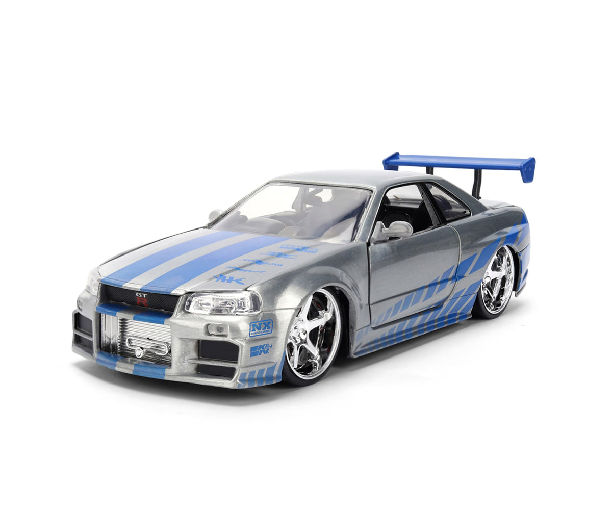 Fast &amp; Furious Brians Nissan Skyline GT-R (R34) 1:24 Scale