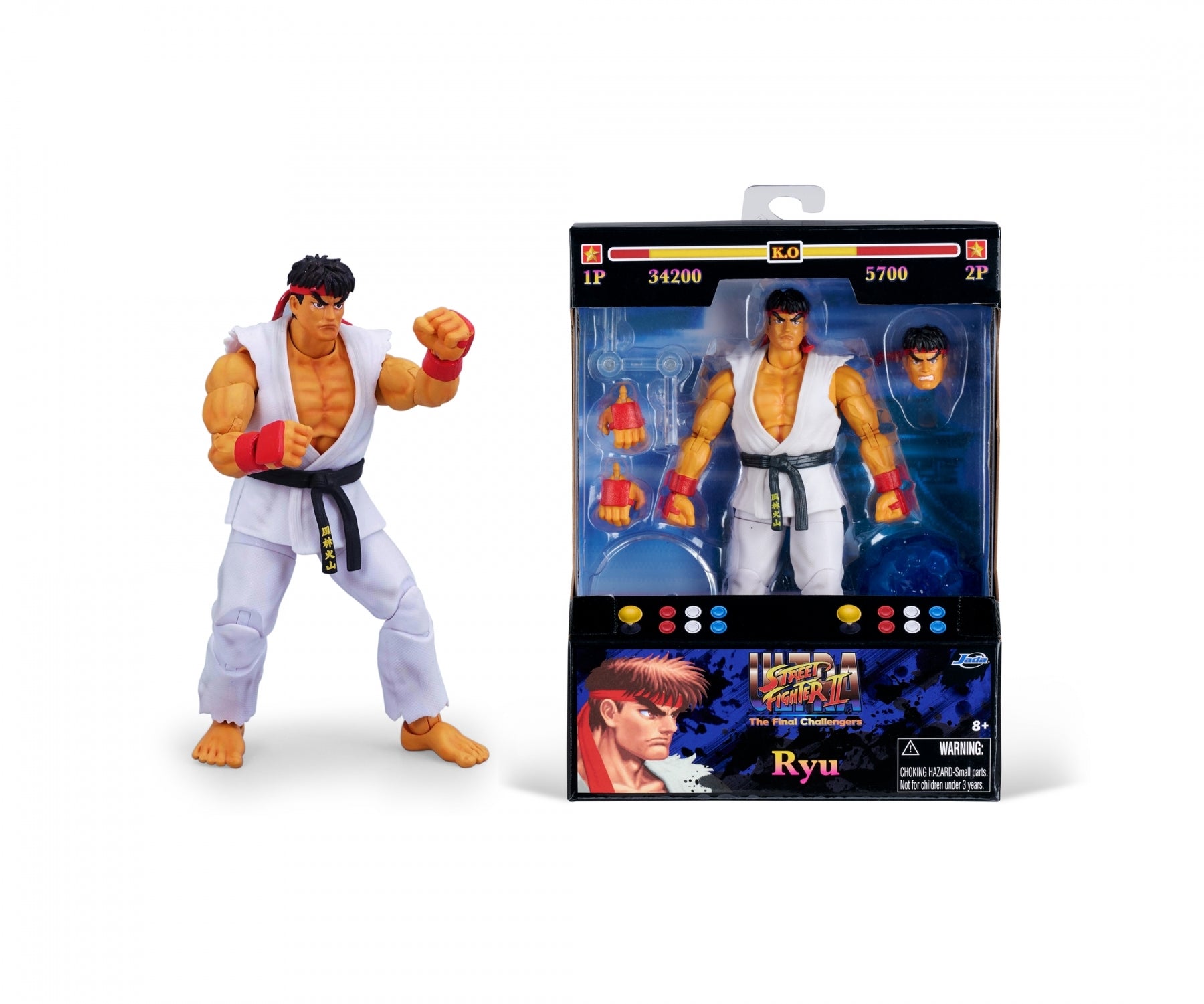 Jada Street Fighter II Ryu 6" Action Figure