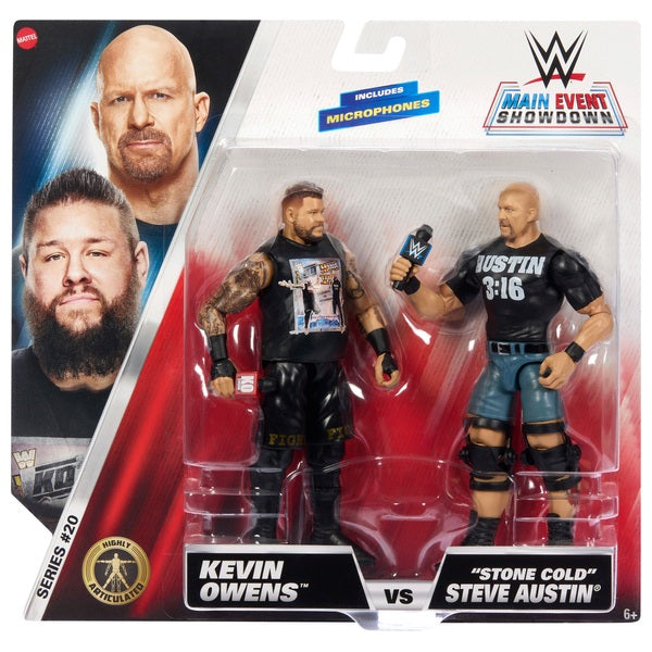 WWE Main Event Twin Pack "Stone Cold" Steve Austin vs Kevin Owens