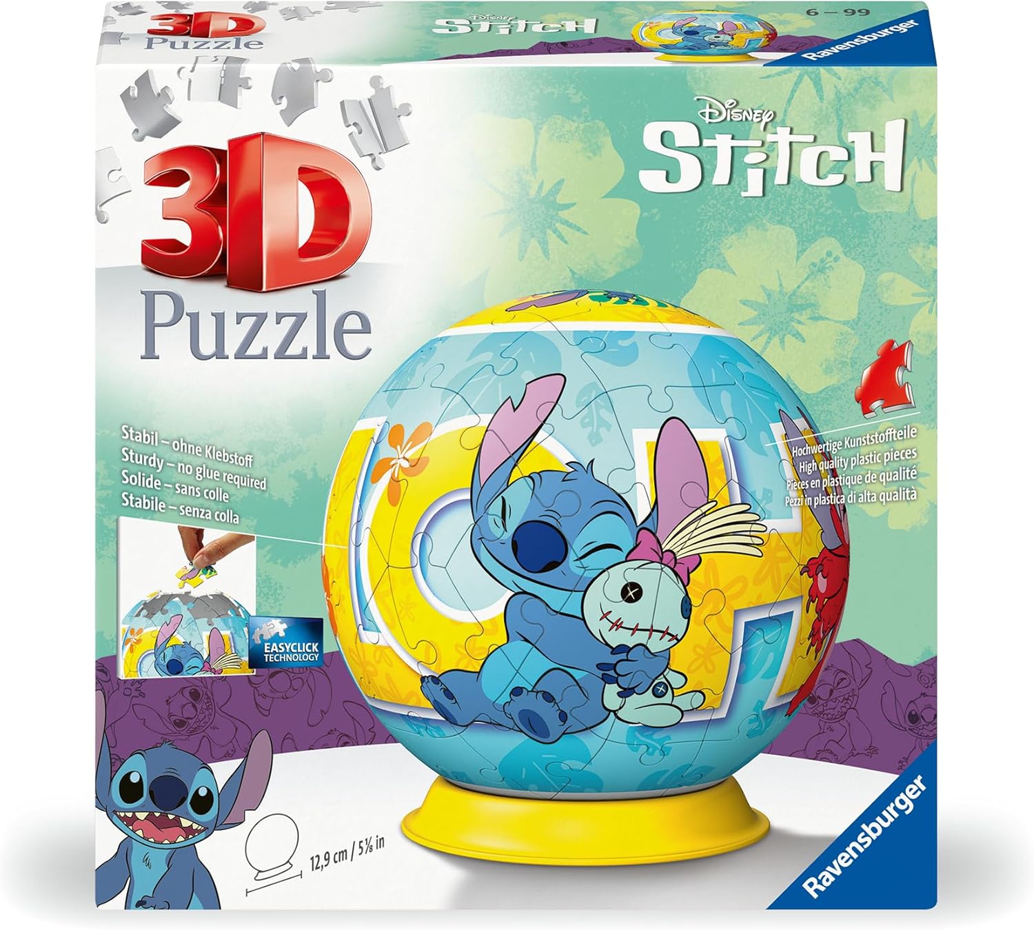 Disney Stitch 3D 72 Piece Puzzle Ball