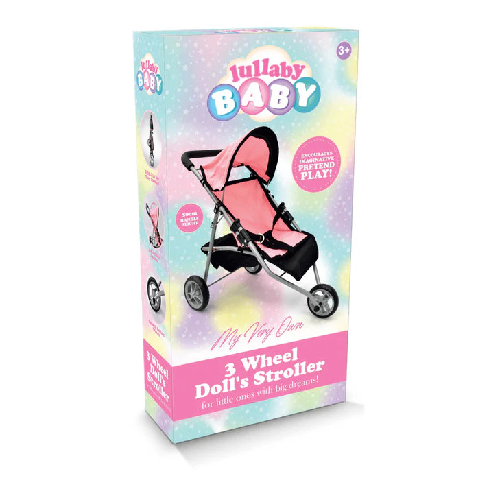 Lullaby Baby 3 Wheels Doll Stroller