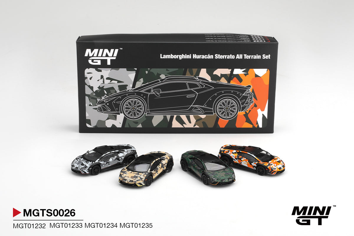 Mini GT Lamborghini Huracan Sterrato All-Terrain 1:64 Die Cast Model Set