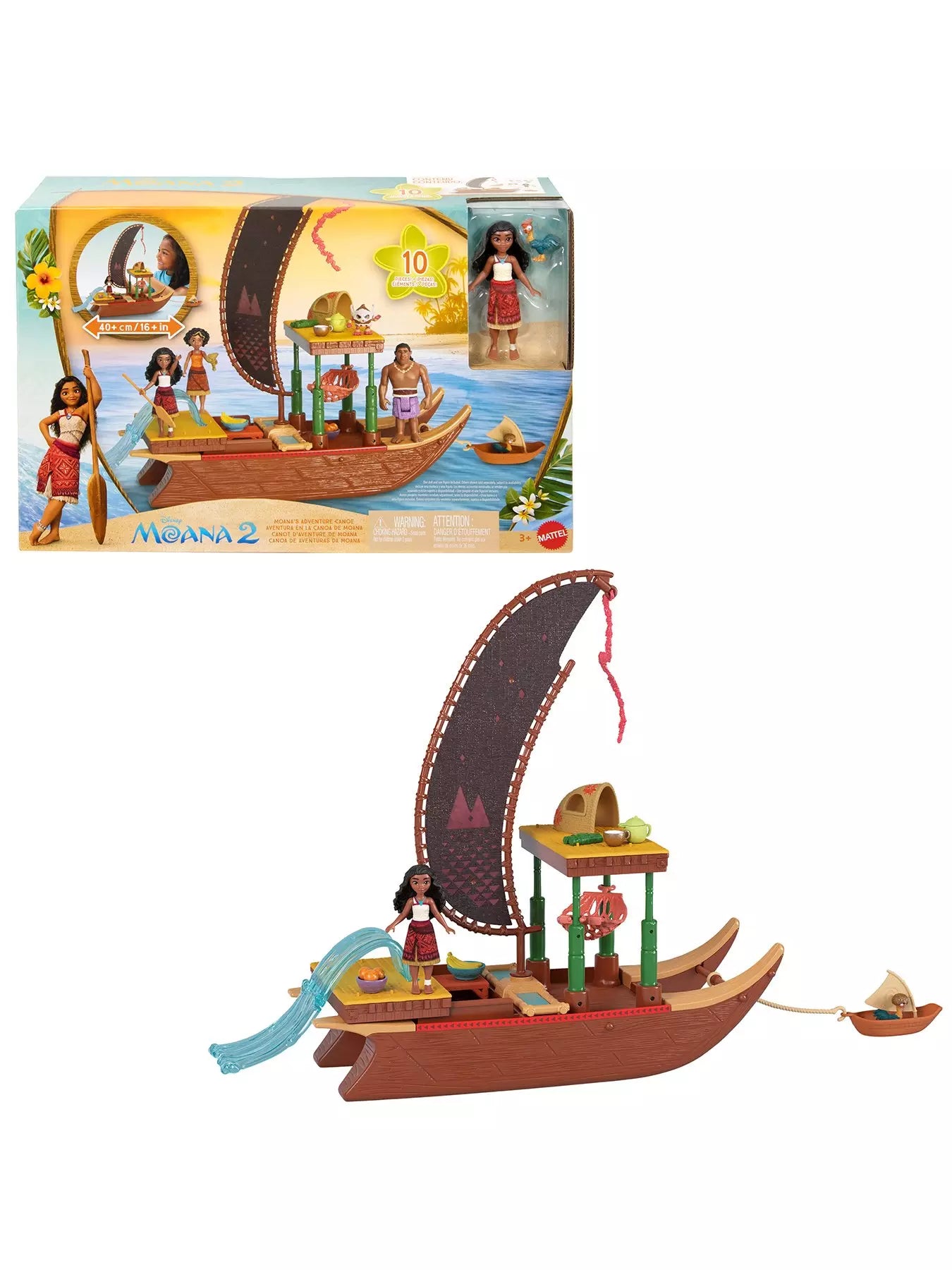 Disney Moana 2 Moanas Adventure Canoe Playset