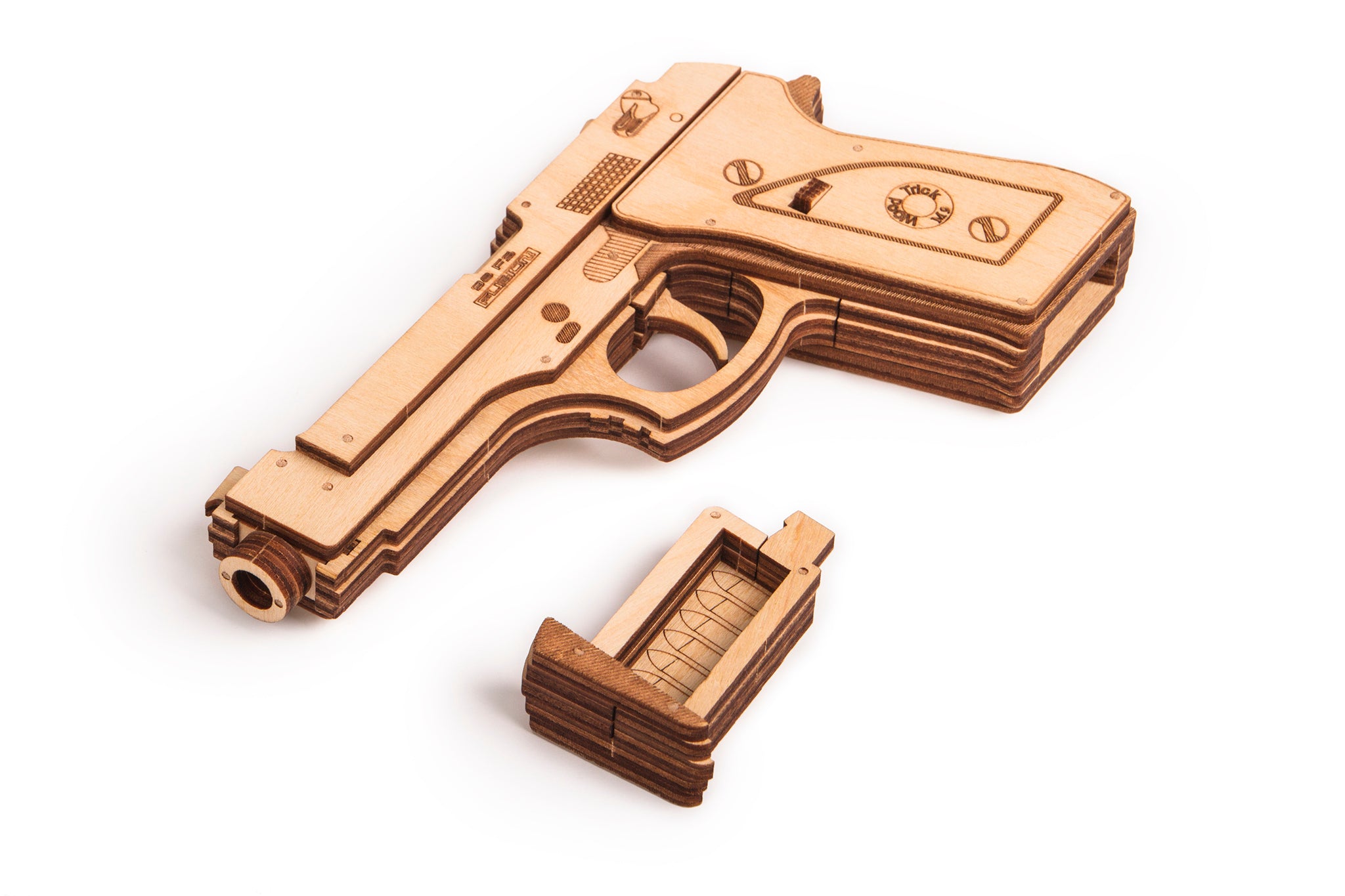 Wood Trick M1 Gun & Shooting Range 3D Set