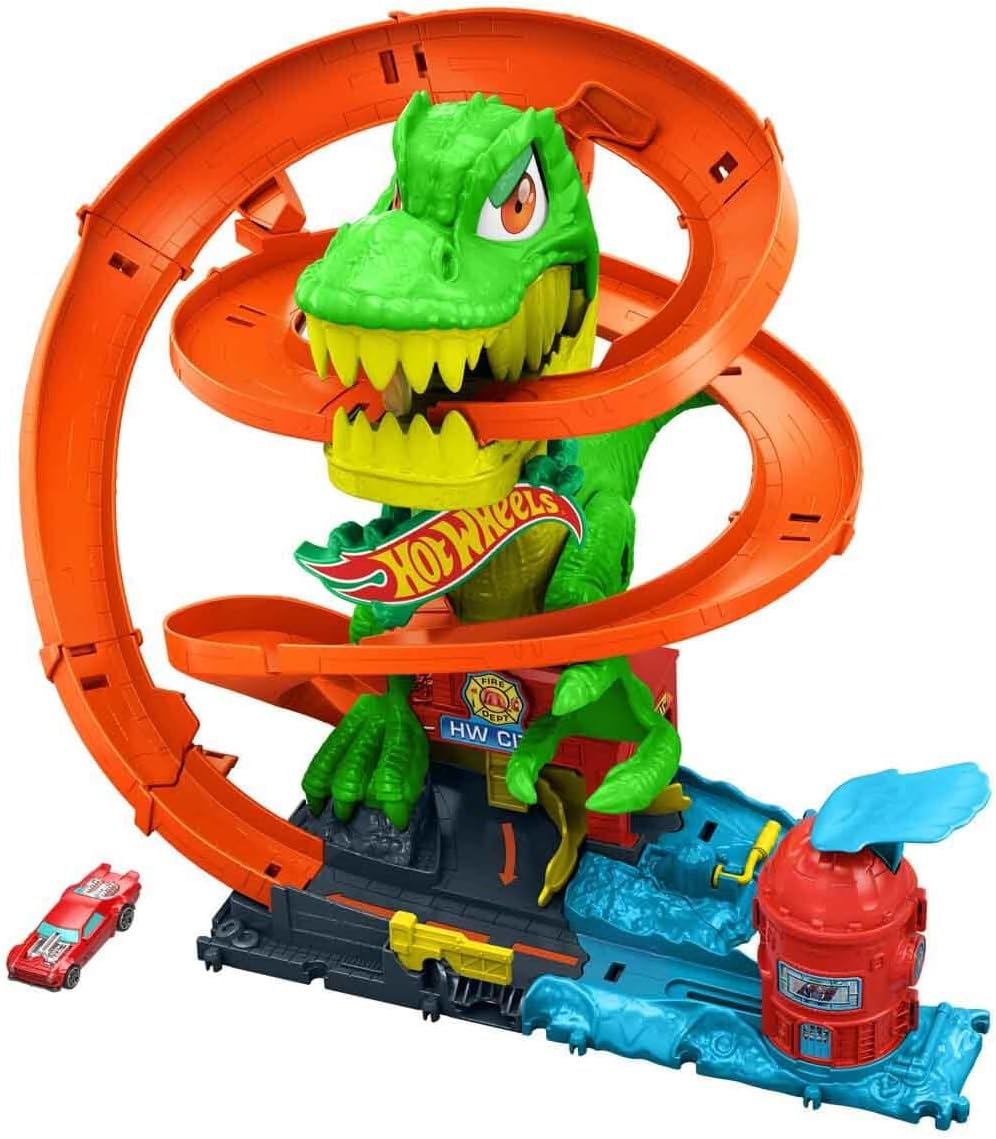 Hot Wheels City T-Rex Blaze Battle Playset