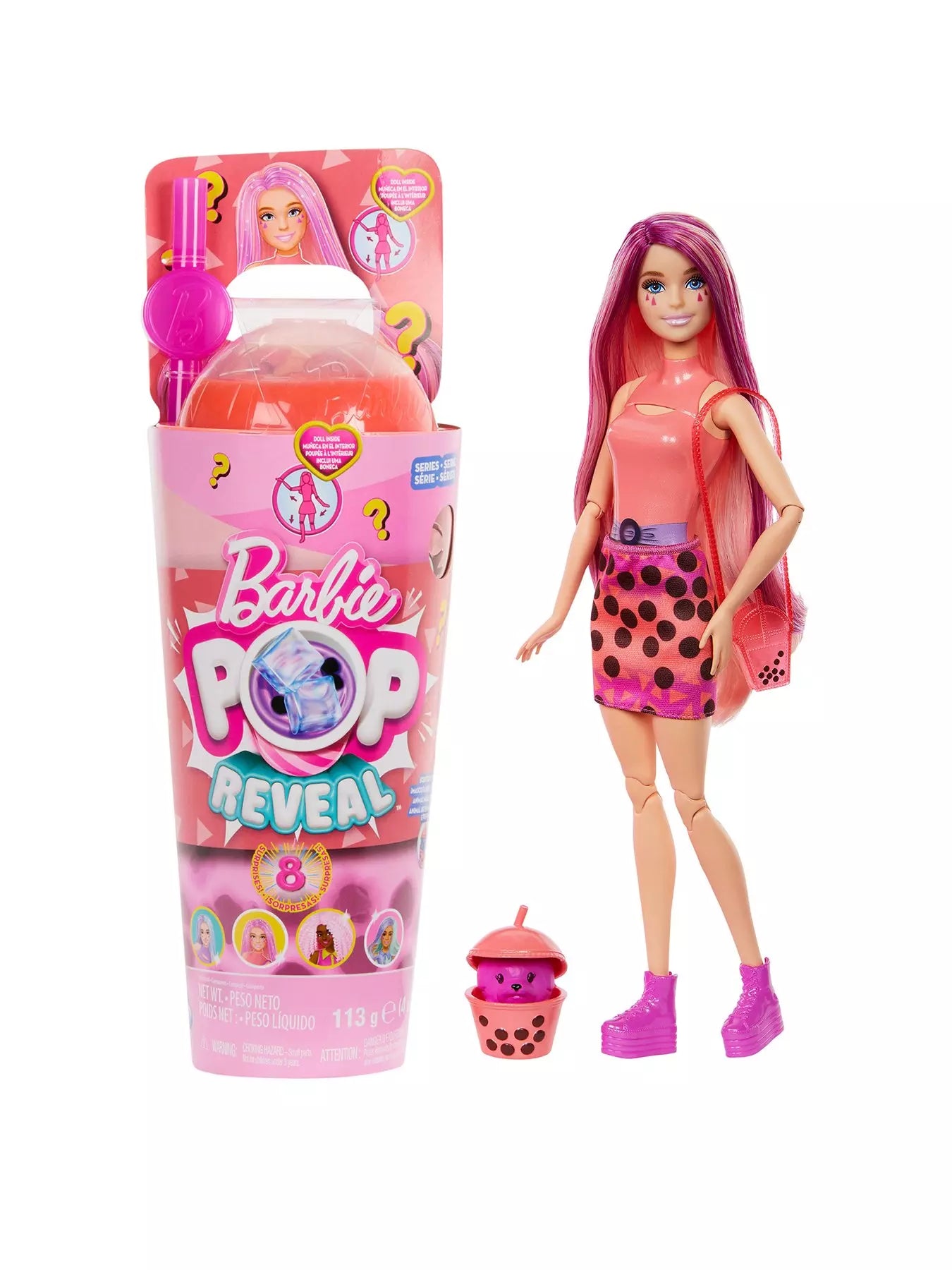 Barbie Pop Reveal Bubble Tea Series Mango Mochi Doll