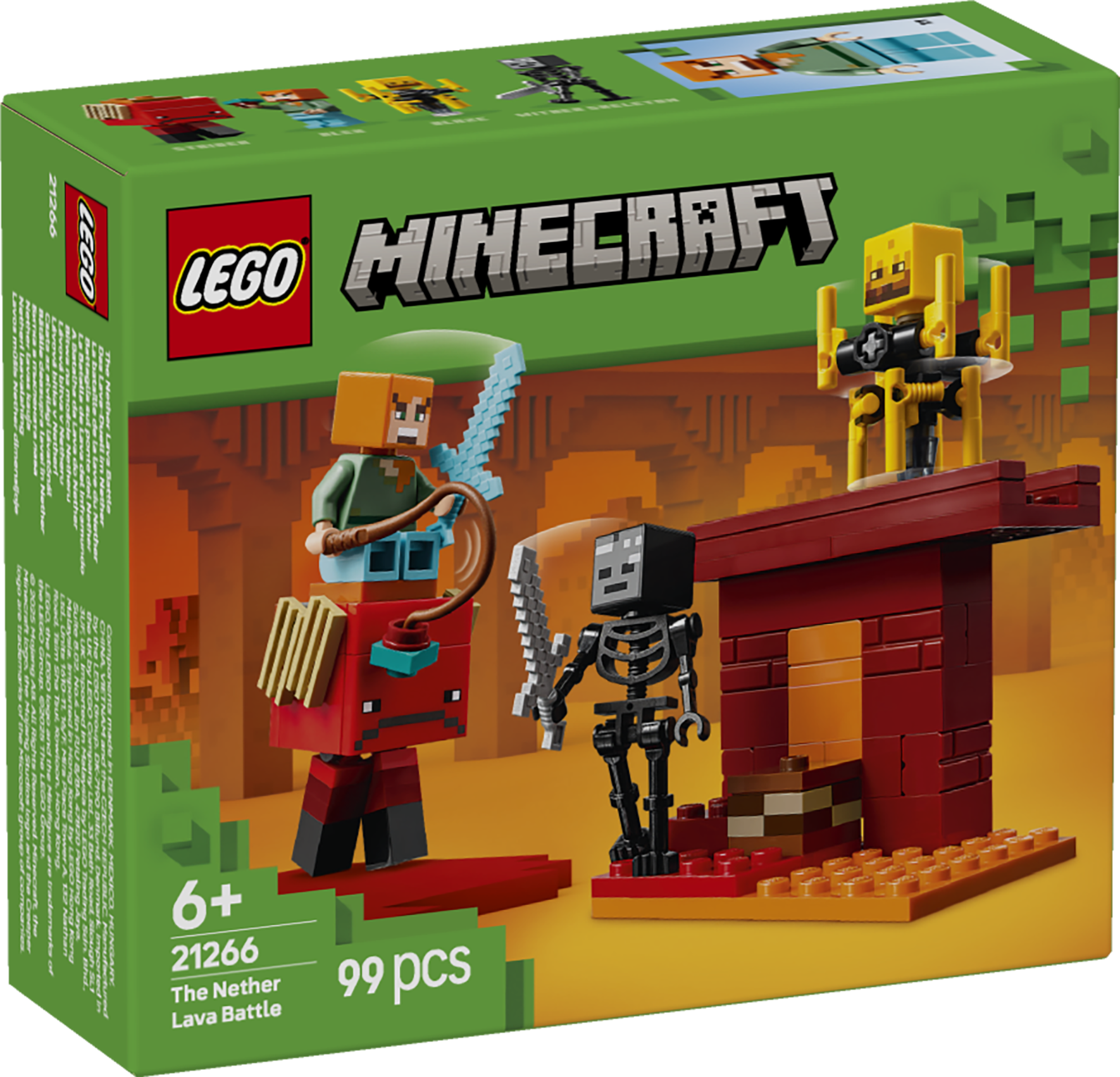 LEGO Minecraft 21266 The Nether Lava Battle