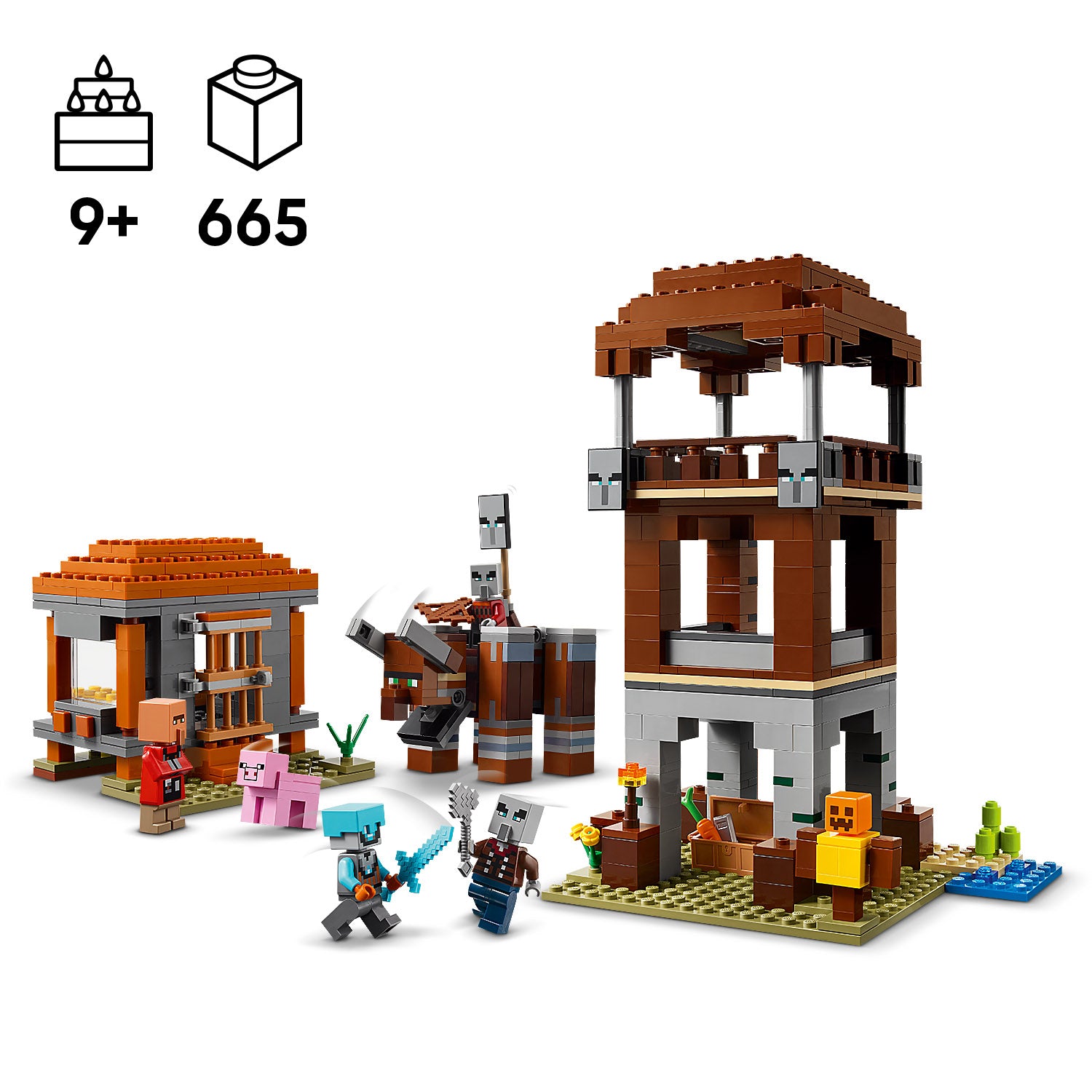 Lego 21278 The Pillager Outpost and Ravager