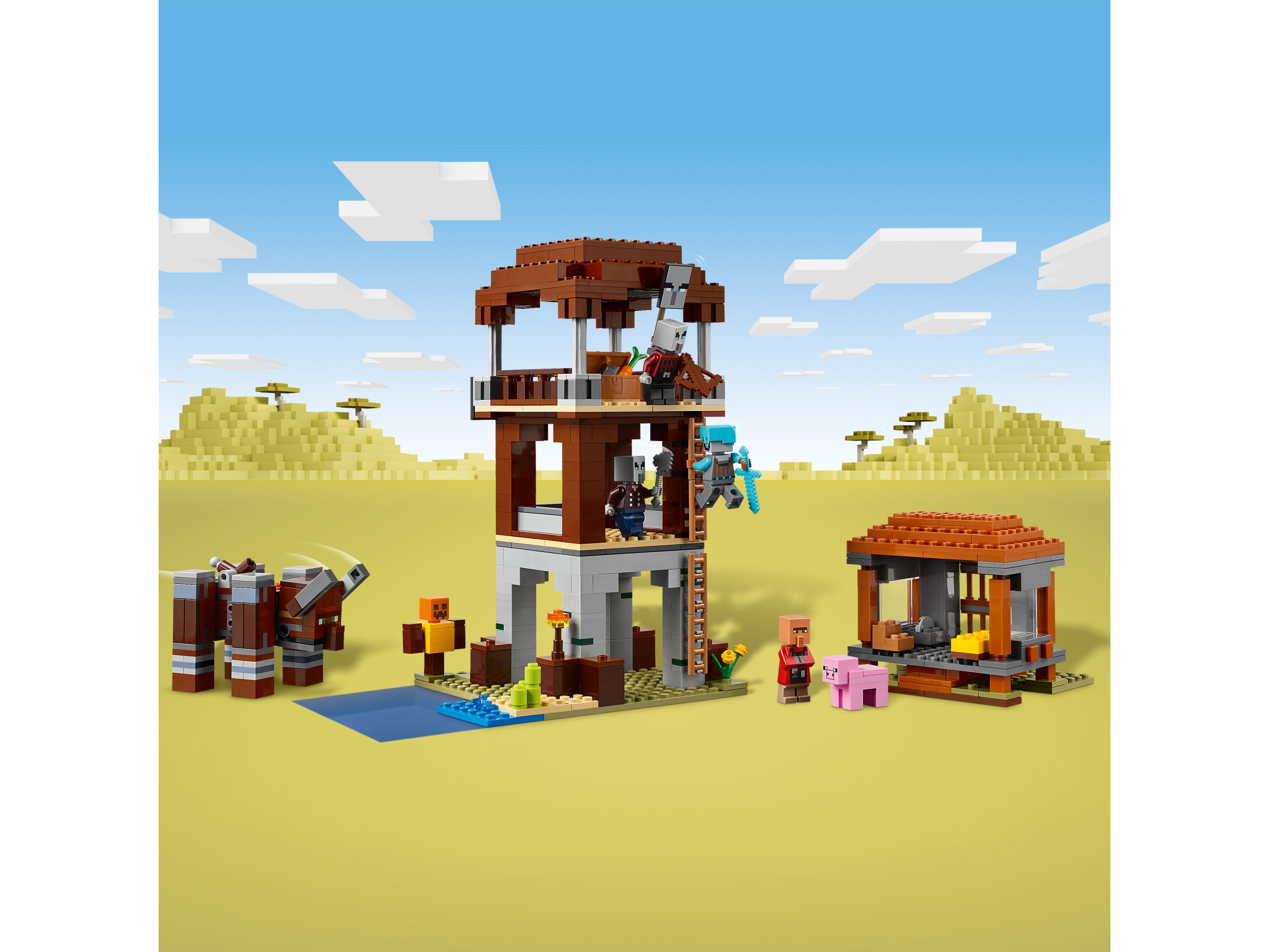 Lego 21278 The Pillager Outpost and Ravager