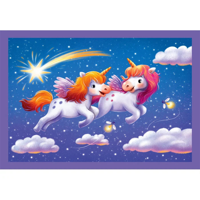 Clementoni A Day With Unicorns 4 in 1 Puzzle