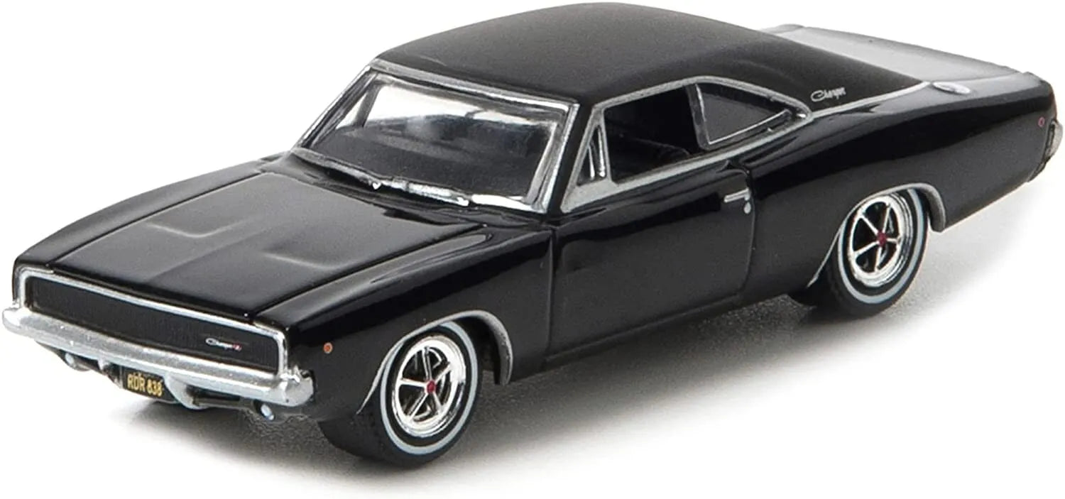 1968 Dodge Charger R/T Black 1:64 Scale Model