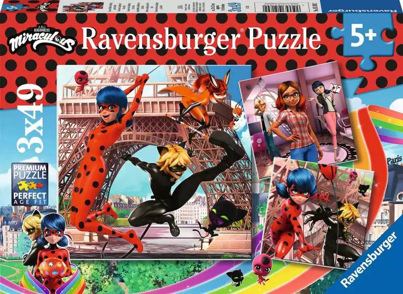 Ravensburger Miraculous 3x 49 piece Jigsaw