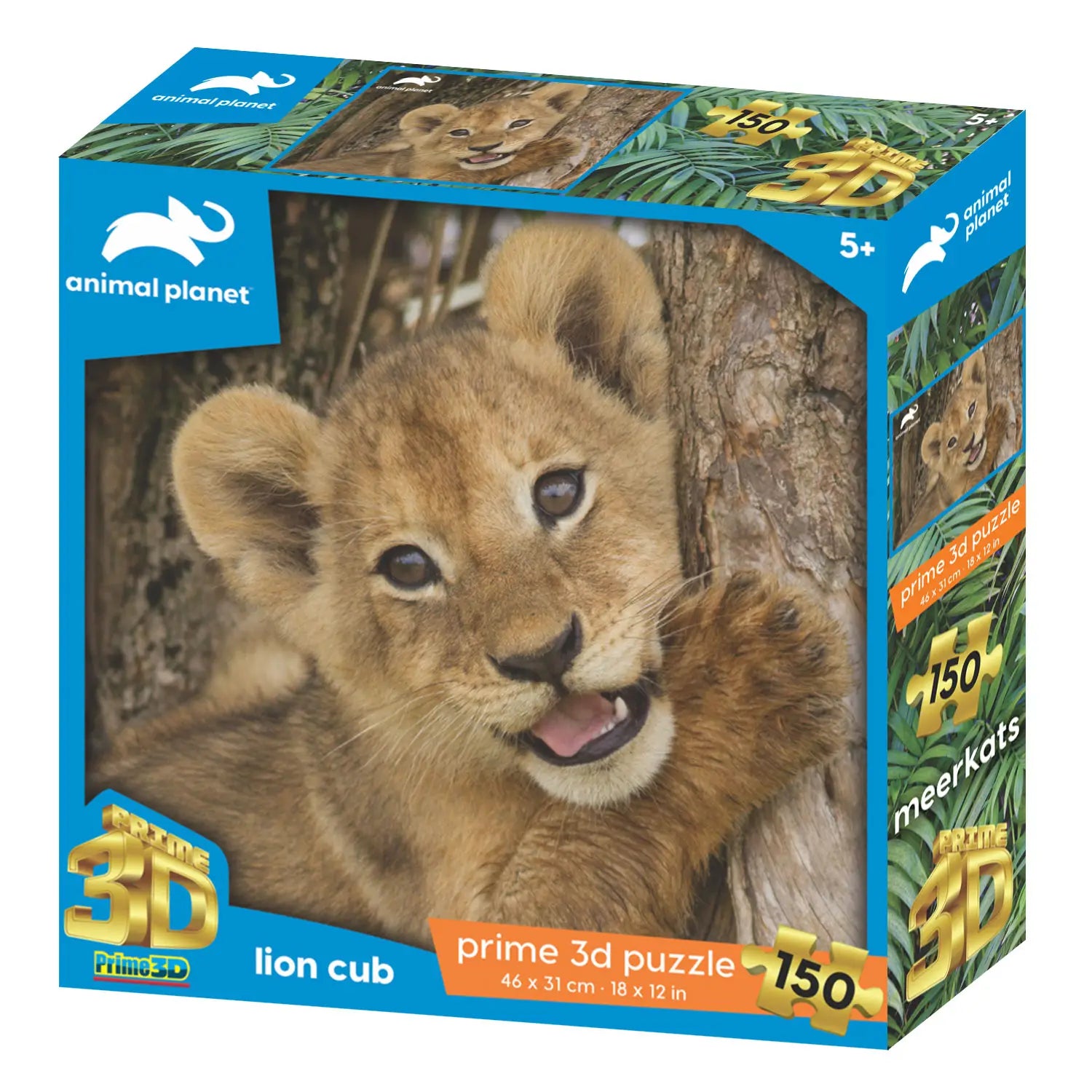 Prime 3D Animal Planet Lion Club 150 Piece Jigsaw Puzzle