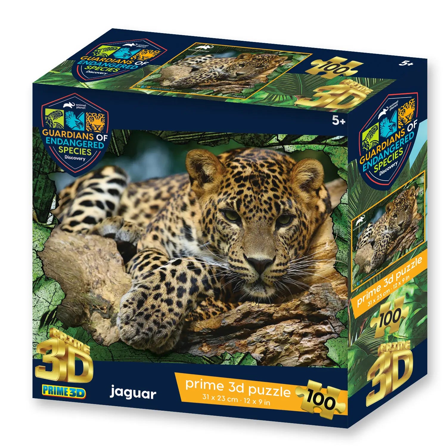 Prime 3D Animal Planet GES Jaguar 100 Piece Jigsaw Puzzle